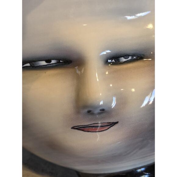 Bing Gleitsman Porcelain 3D Four Faced Bowl/Vase Post Modern Oddities Décor EUC - Picture 15 of 16